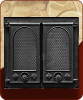 102 - Каминная дверца застекленная размеры 410х410 мм, вес 18,0 кг 