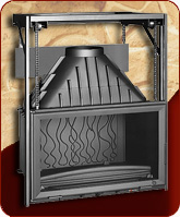 Чугунная каминная топка ГРАНД ВИЗЬОН 700 контргруз