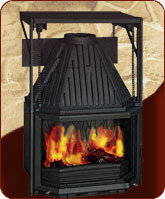 Чугунная каминная топка Призма 850 П